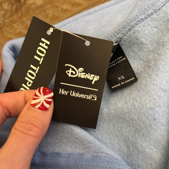 Her Universe Disney Holiday Hanukkah Half-Zip Crop Pullover - Picture 5 of 10